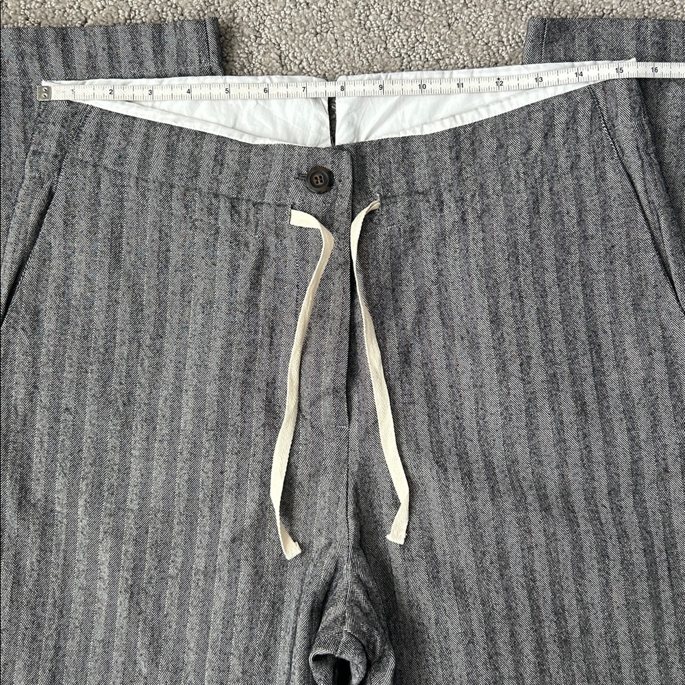 Hannoh Wessel Herringbone Wool Trousers Cotton Vintage Designer Pants 38 EUC - Picture 2 of 13